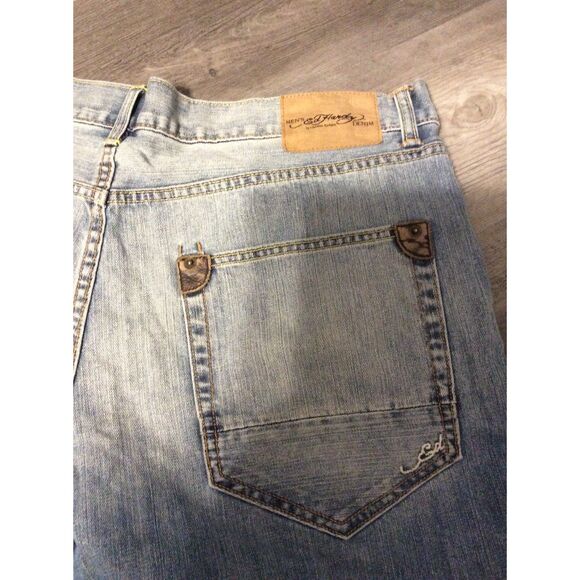 Vintage Ed Hardy Jorts Mens Denim Size 40" Waist Y2K Shorts - Picture 4 of 7